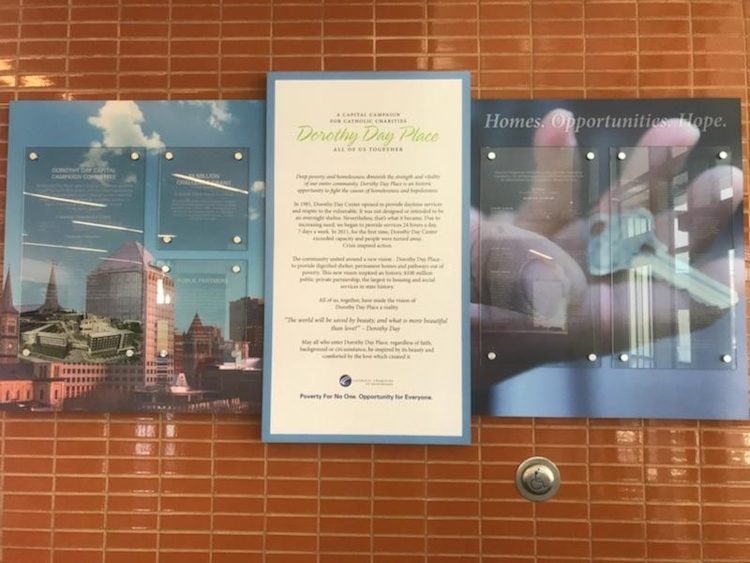 Donor wall, Dorothy Day Place